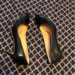 Lillybee Womens Blue Patent Leather Round Heels Sz 8 / 38 Brazil